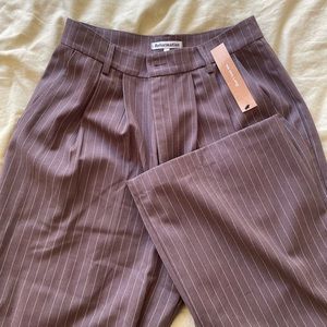 Reformation Mason Pant in Brown Stripe